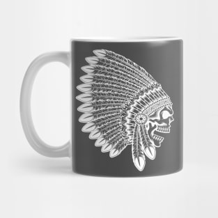 Indian Headdress Skull Mug